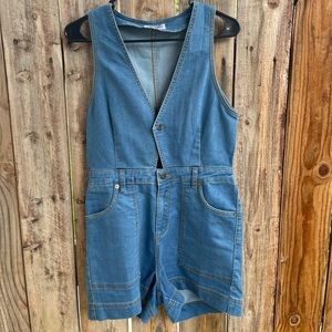 Princess Polly Lost Muse Denim Romper - Size 10